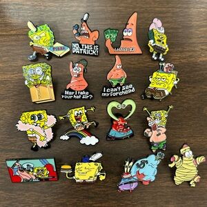 Spongebob on Character Enamel Pin Set - Multicolor
